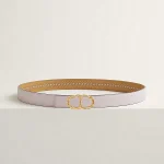 Maillon Torsade belt buckle & Bandana leather strap 24 mm